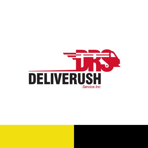 Shipping logo with the title 'Delivery service logo'
