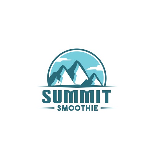 Emblem logo with the title 'mountain emblem logo'