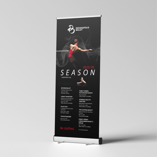 Ballet design with the title 'An Eye-catching Season Banner For a Professional Ballet Company'