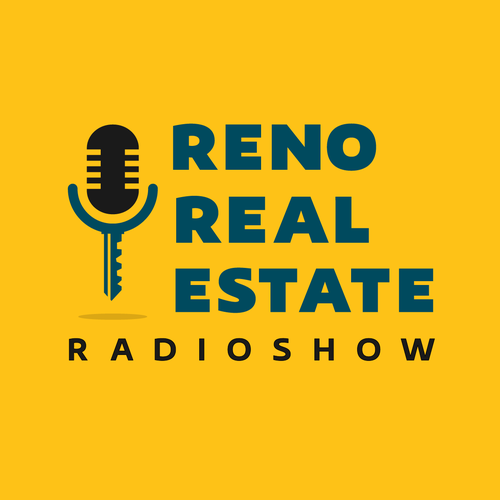 Radio station logo with the title 'Reno Real Estate Radioshow'