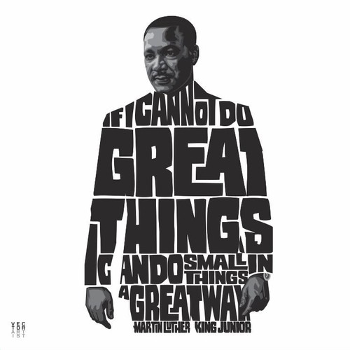 Character t-shirt with the title 'Martin Luther King Jr'