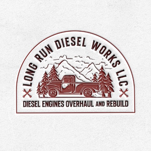 Engine design with the title 'Long Run Diesel Works '