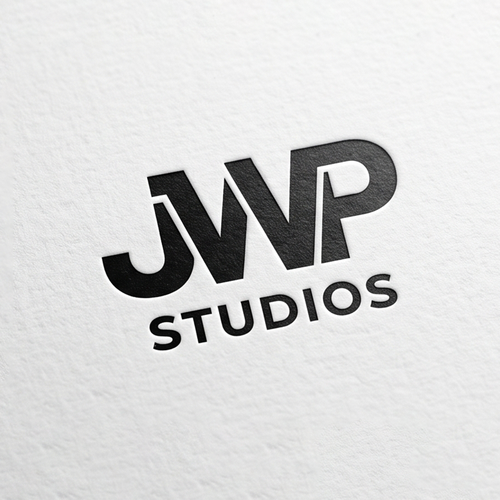 Corporate identity design with the title 'JWP Studios Logo Design'