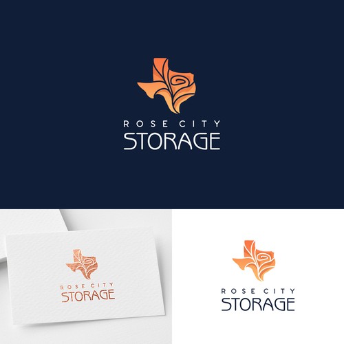 Delicate design with the title 'Rose City Storage'