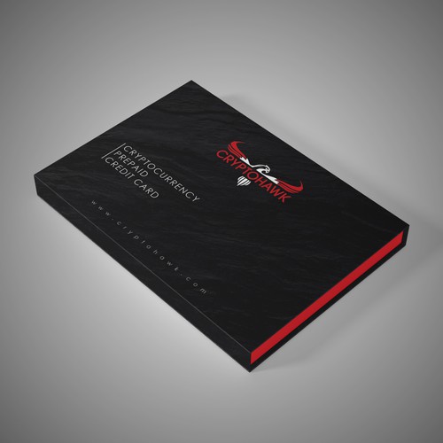 Credit card design with the title 'Packaging design for Cryptohawk'