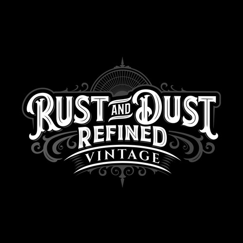 Victorian logo with the title 'Lettering Logo concept for vintage and antique items shop.'
