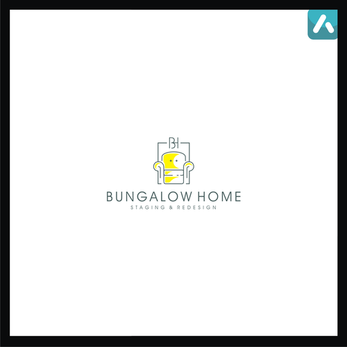 Sofa design with the title 'bungalow home'