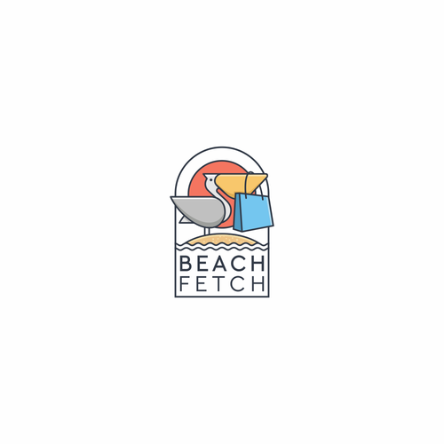 Bag logo with the title 'BEACH FETCH'