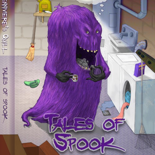 Cartoon book cover with the title 'Tales of Spook book cover'