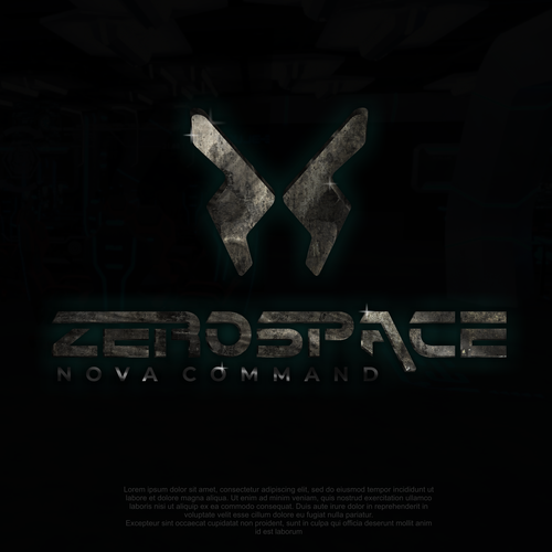 Spaceship design with the title 'grunge and futuristic logo'