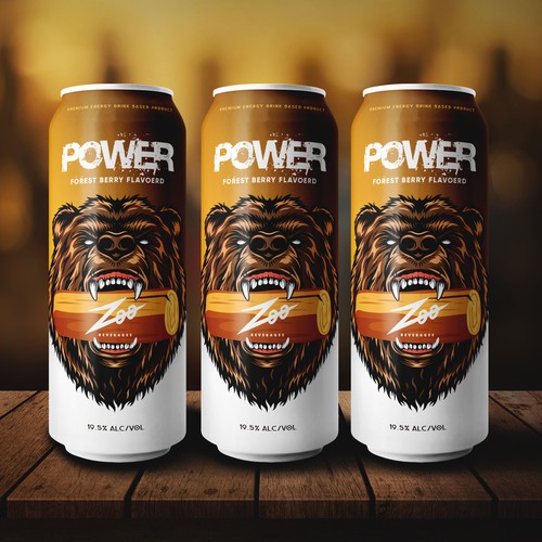 Beer packaging with the title 'Product Label Design for Sports Drinks Line'