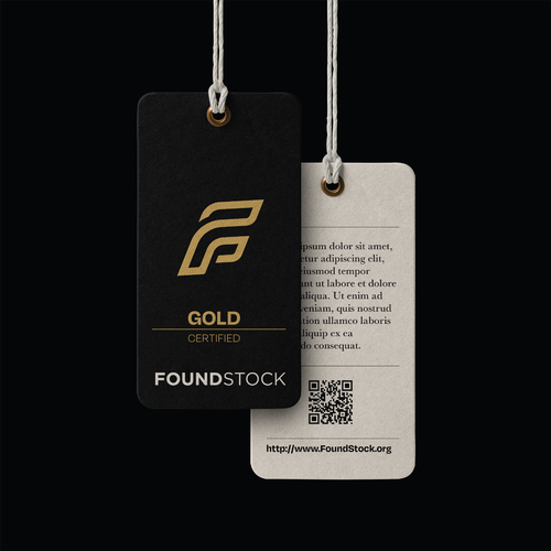 Fashion label with the title 'Hang tag for Fashion meets Recycling'