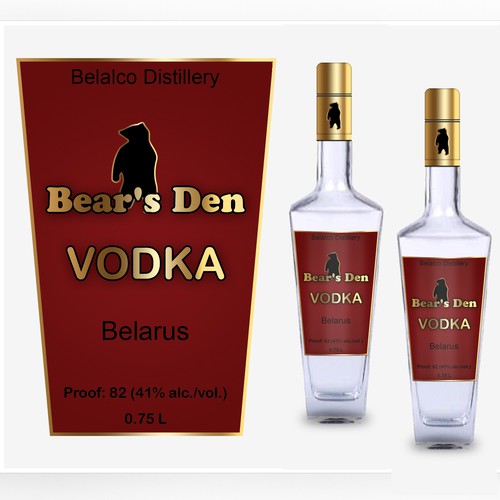 Vodka packaging with the title 'Belalco Distillery'