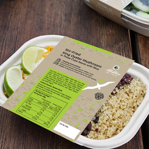 Food packaging label with the title 'Food label'