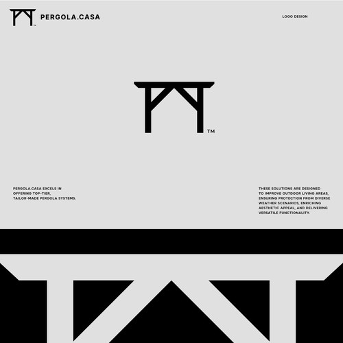 Casa design with the title 'pergola.casa'