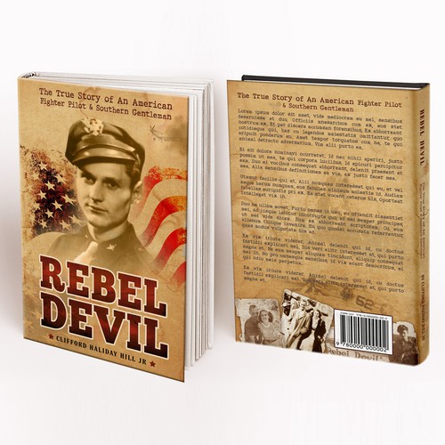 Biography design with the title 'Rebel Devil'