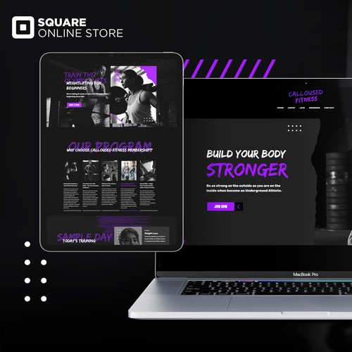Atom design with the title 'Fitness for Square Online Membership'