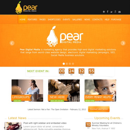 Winning website with the title 'Create the next website design for Pear Digital Media'