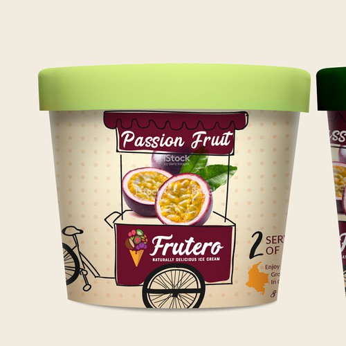 Sweets packaging with the title 'Fun Label for Ice Cream Cup'