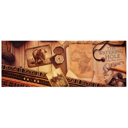 African design with the title 'The Watering Hole'