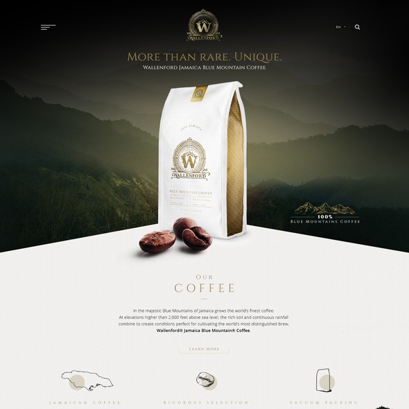 Coffee website with the title 'Coffee company landingpage '