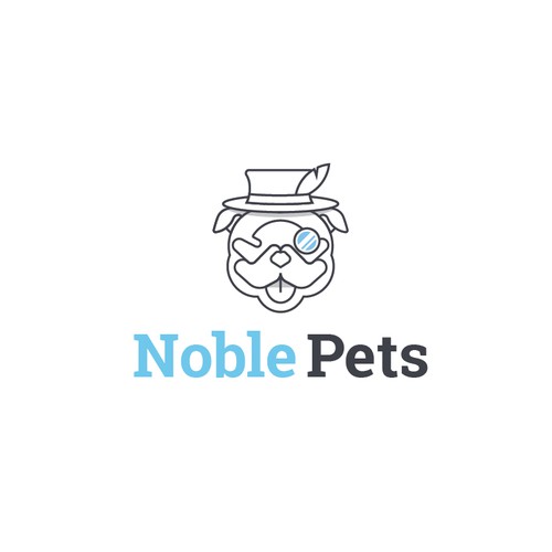 Bulldog logo with the title 'High end clean and friendly logo for new online pet product company'