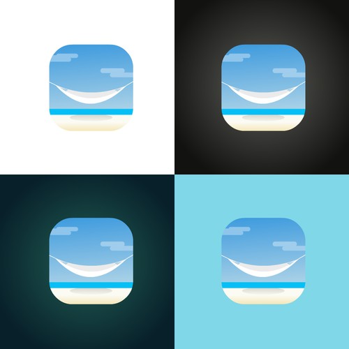 Hammock design with the title 'Meditation App Icon'