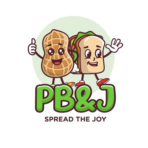 Sandwich shop logo with the title 'PB&J'