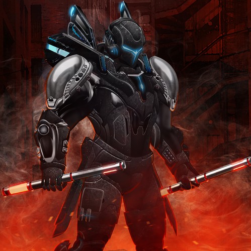 Superhero design with the title 'Illustration for super hero book cover'