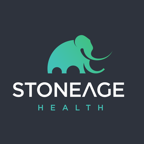 Mammoth design with the title 'Stoneage Health'