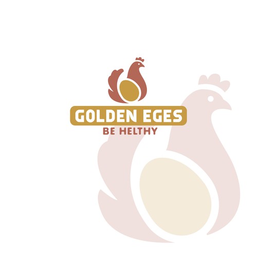Egg logo with the title 'Logo design'