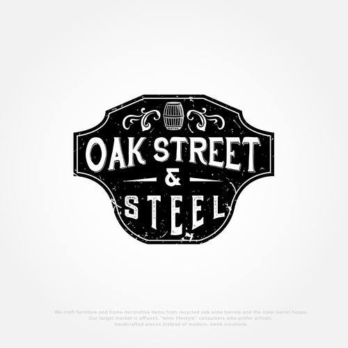 Steel design with the title 'Logo concept for OAK STREET & STEEL'