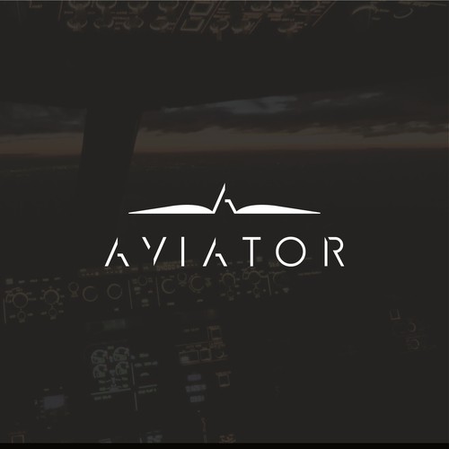 Aviator logo with the title 'Aviator logo concept'