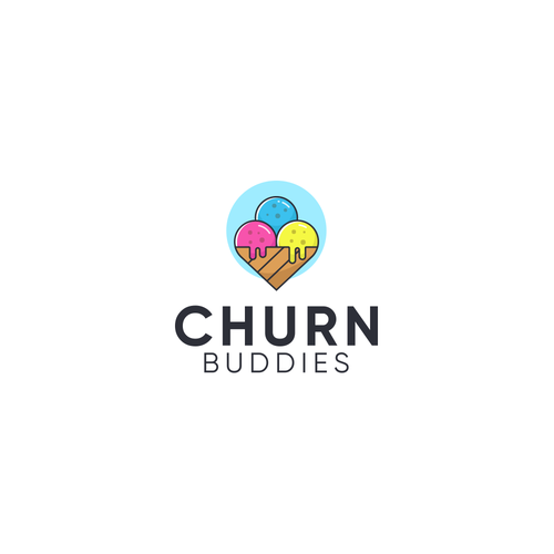 Charity logo with the title 'CHURN BUDDIES'
