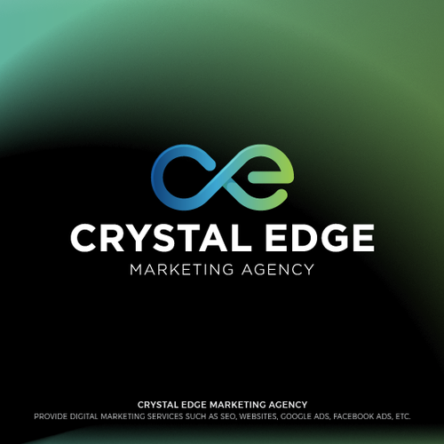 Infinity logo with the title 'Logo for Crystal Edge Marketing Agency!'