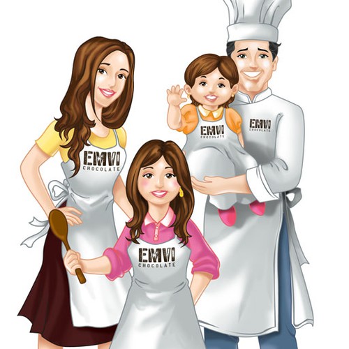 Family artwork with the title 'Illustration based on a family business'