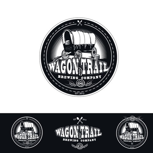 Shovel design with the title 'Wagon Trail Brewing Company'