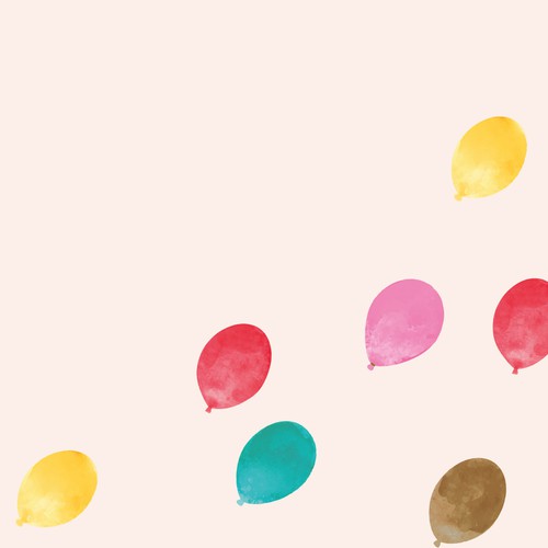 Background design with the title 'Balloons illustration '