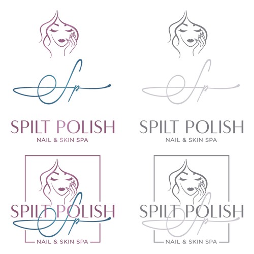 Nail design with the title 'Spilt Polish'