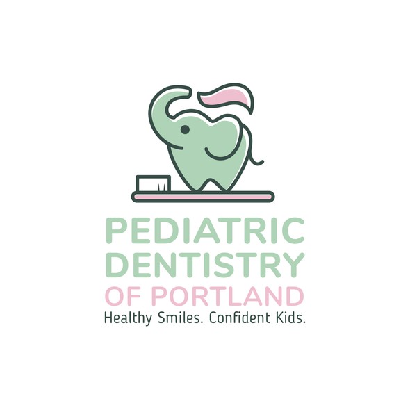 Cute design with the title 'pediatric dentristry mascot logo'