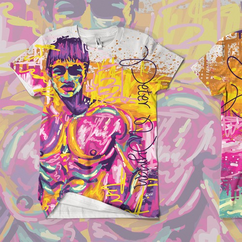 Colorful t-shirt with the title 'Art Wear '