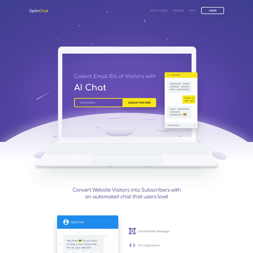 Shadow design with the title 'Landing'