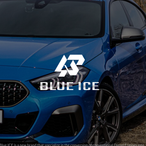 Energy brand with the title 'Monogram Logo Concept for Blue Ice'