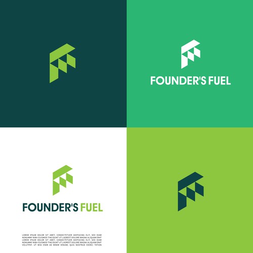 Up logo with the title 'Founder's Fuel logo'