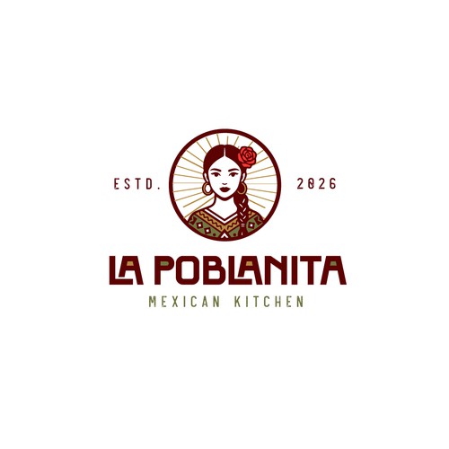 Mexican restaurant logo with the title 'Logo design'