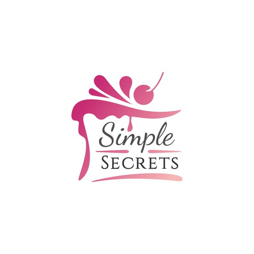 Cream logo with the title 'Simple Secret Logo Design'