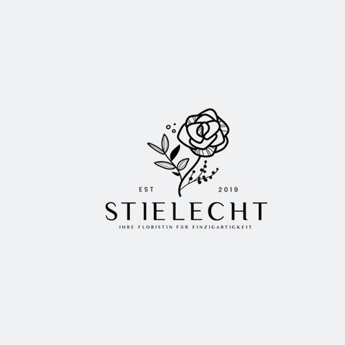 Floral brand with the title 'Beautiful florist logo design'