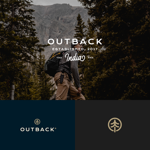 Backpack design with the title 'Outback'
