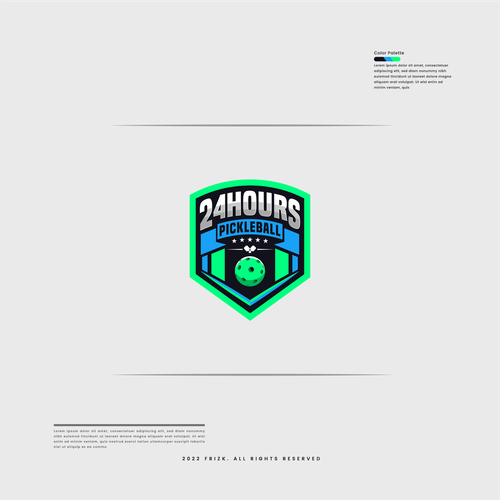 Pickleball  logo with the title 'Logo Design Contest Entry'