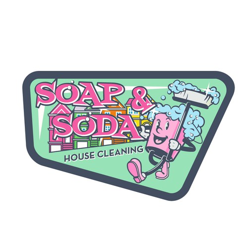 Design with the title 'Cleaning company logo'